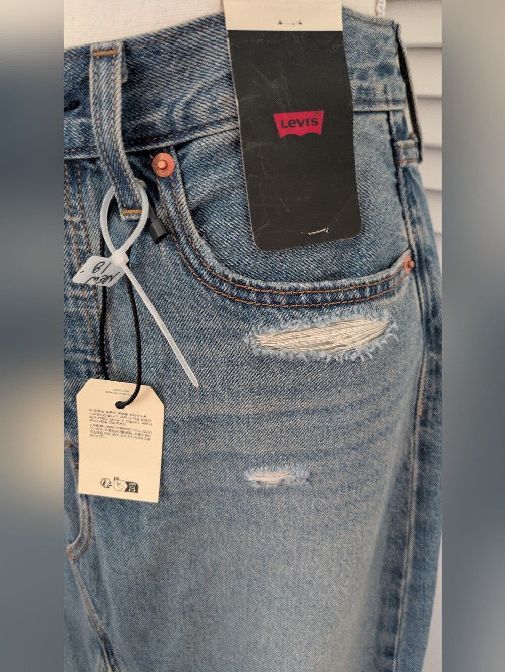 Levi's Long Icon Denim Skirt, Sz 27 - Picture 5 of 7